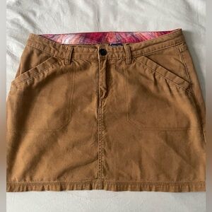 Patagonia tan canvas mini skirt